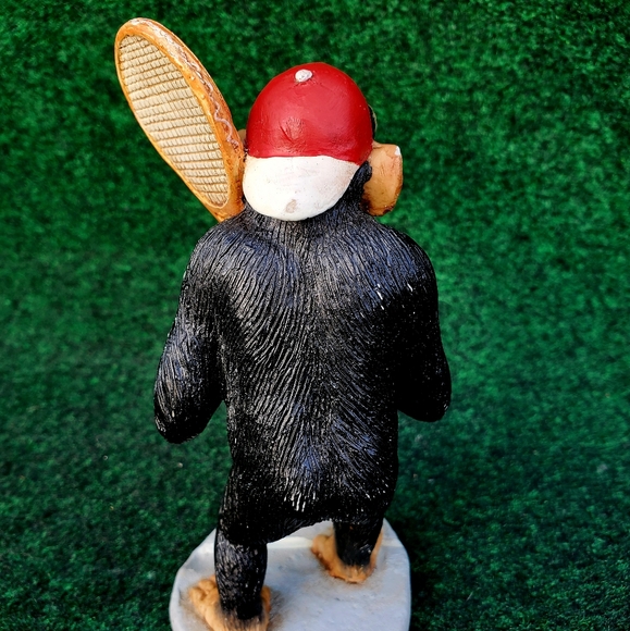 VTG Collek Monkey Tennis Player Resin Figure 5" Tall Baseball Cap Thailand - Picture 3 of 8